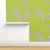 Green Silver Floral Abstract Oversize