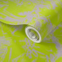 Green Silver Floral Abstract Oversize