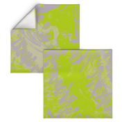 Green Silver Floral Abstract Oversize