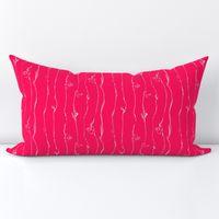 White Vine Stripe Hot Pink