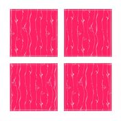 White Vine Stripe Hot Pink