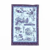 Narrowboat Toile Dark Blue