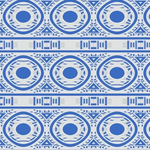 Blue and White Circle Frieze © Gingezel™ 2012