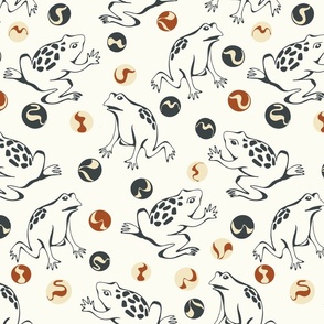 A Pocket Full of Frogs & Marbles- Navy - Large 