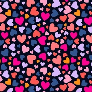Colorful little hearts random