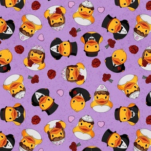 Wedding Rubber Duck Scatter Large - Purple