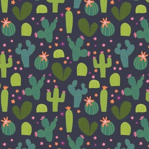 Desert Blooms: Colorful Cacti Floral