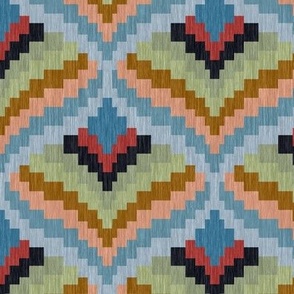 Bargello Heart in Southwestern Colors