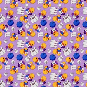 Bowling Rubber Duck Scatter Large - Purple