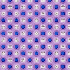 Bowling Balls and Pins Checkerboard - Purple
