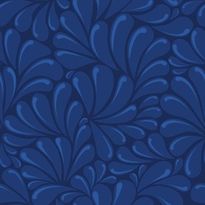 Organic "Hand Painted" Blue Talavera Pattern