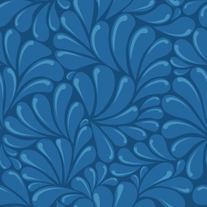 Organic "Hand Painted" Deep Blue Talavera Pattern