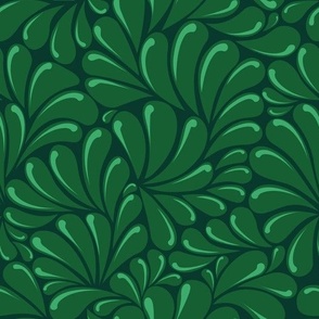 Organic "Hand Painted" Green Talavera Pattern