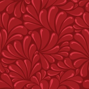 Organic "Hand Painted" Cherry Red Talavera Pattern