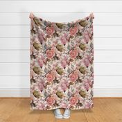 Vintage floral pattern pink