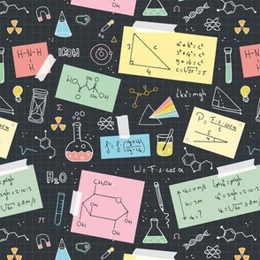 Little Scientist - Chemistry notes and science illustrations back to school kids school nerd student design multi color