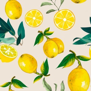 Mediterranean,Italian style,citrus,lemons,pattern 