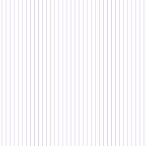 Classic 1/2 Inch Pale Lilac Pinstripe on a White Background