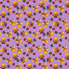 Teacher Rubber Duck Scatter Large - Purple