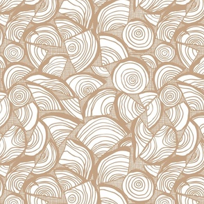 Medium // Chopped wood line drawing // beige