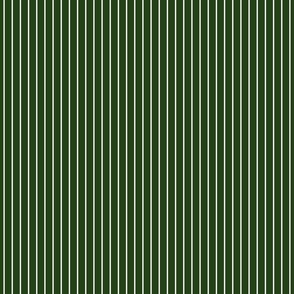 Classic 1/2 Inch White Pinstripe on a Dark Forest  Green Background