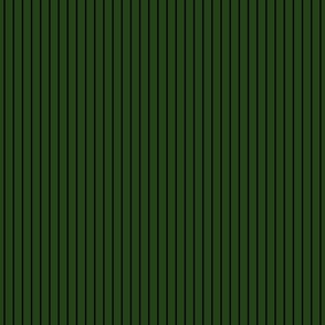 Classic 1/2 Inch Black Pinstripe on a Dark Forest  Green Background