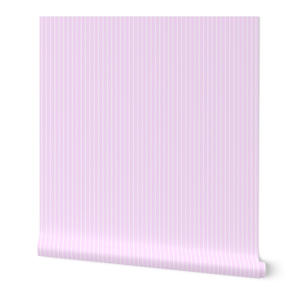 Classic 1/2 Inch White Pinstripe on a Pale Pink Cotton Candy Background