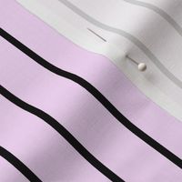 Classic wider 1 Inch Black Pinstripe on a Pale Pink Cotton Candy Background