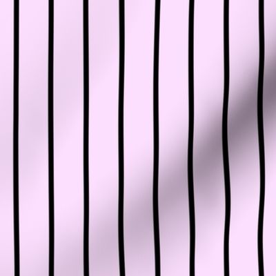 Classic wider 1 Inch Black Pinstripe on a Pale Pink Cotton Candy Background