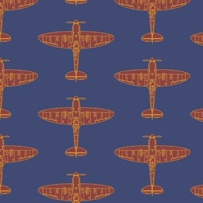 Supermarine Spitfire Repeating Pattern - Roundel Colors