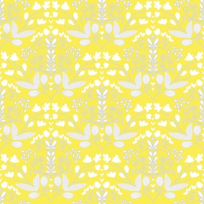 1st diamond repeate pattern. Whites on Yellow