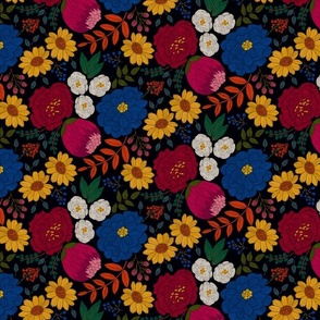 Embroidered Florals For Your Pockets dark background medium