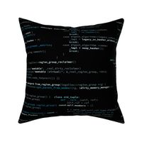 Programming Code C++ and python black and blue