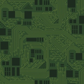 Motherboard Circuit Geek Computer Science green
