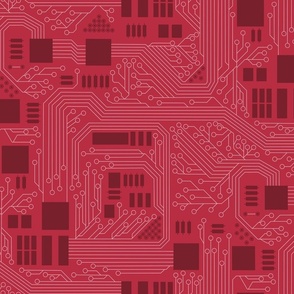 Motherboard Circuit Geek Computer Science red