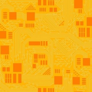 Motherboard Circuit Geek Computer Science yellow