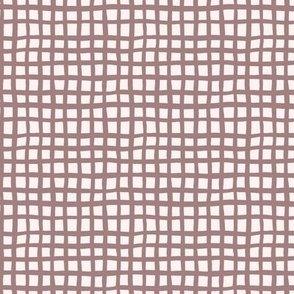 289 $ - Small scale Mushroom taupe and cream organic check pattern - for home decor, soft furnishings and kids apparel 