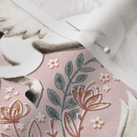 Filigree Floral Pegasi - pink terracotta 