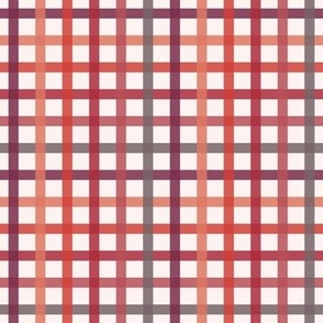 305 - Joyful bright gingham plaid in pink, orange and purple - large scale for seagrass wallpaper, soft furnishings and apparel - check plaid - toddler and kids apparel, nursery decor and home soft furnishings.