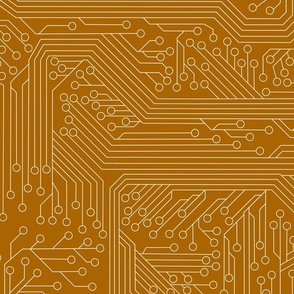 Circuit Board Geek Computer Science burnt sienna