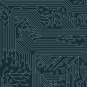 Circuit Board Geek Computer Science dark grey blue