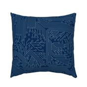 Circuit Board Geek Computer Science navy blue