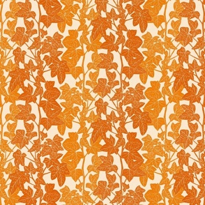 Textured Climbing English Ivy retro orange Medium