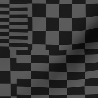 Glitchy Checkers // Grayscale