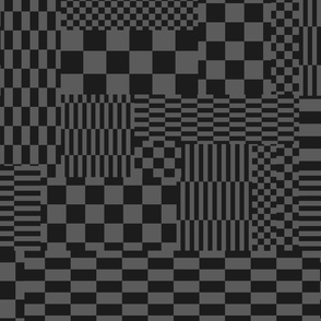 Glitchy Checkers // Grayscale