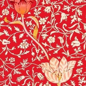 William Morris medway Flower Vines on Red