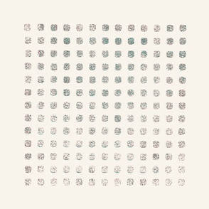 Square Grid Dots - Extra Large Textured Neutral Earth Tones Benjamin Moore Simply White Palette Subtle Modern Abstract Geometric