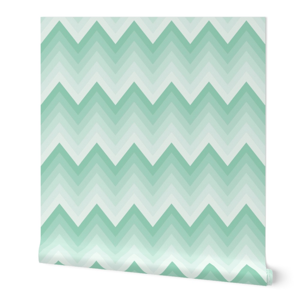 Mint Ombre Chevron