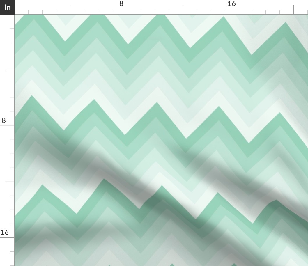 Mint Ombre Chevron