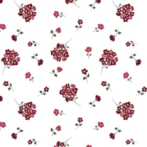 little red flowers-white ground 12x12 150d